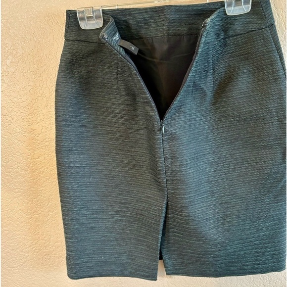 Ann Taylor Factory Skirt Sz 4P Petite Charcoal Grey Textured Shimmer Lined - Picture 6 of 10